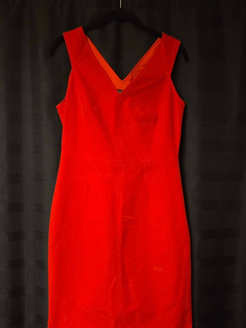 Banana Republic Red V-Neck Midi Dress Sz8